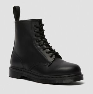 Dr. Martens Black Smooth Leather Combat Boots